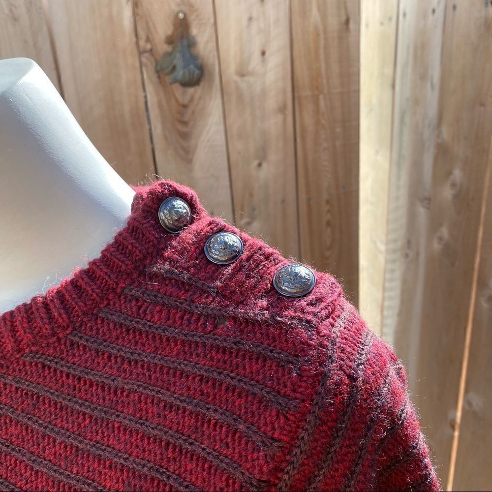Zadig & Voltaire Red Striped Distressed Sweater size small - Picture 14 of 14
